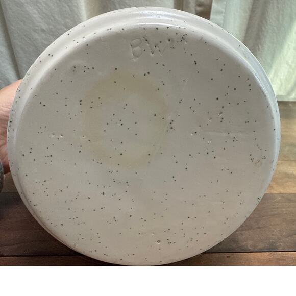 Ceramic Country Goose Blue Speckled Design Utensil Holder 90's Kitchen Decor - Picture 4 of 16